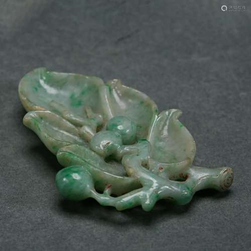 A Carved Jadeite Decoration