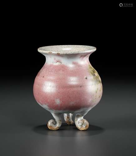 A JUN PURPLE-SPLASHED TRIPOD CENSER, NORTHERN SONG TO YUAN D...