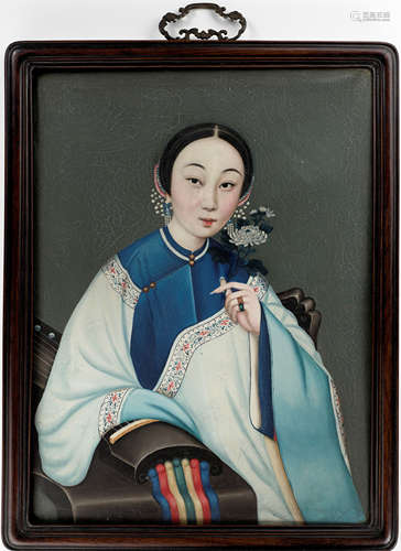 ‘LADY WITH QIN’, QING DYNASTY