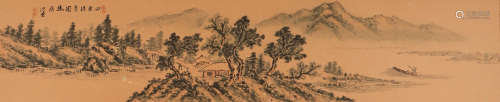 Paper landscape painting frame in Qing Dynasty