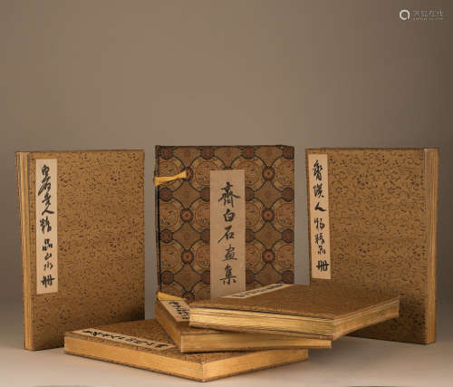 A set of modern Qi Baishi paintings