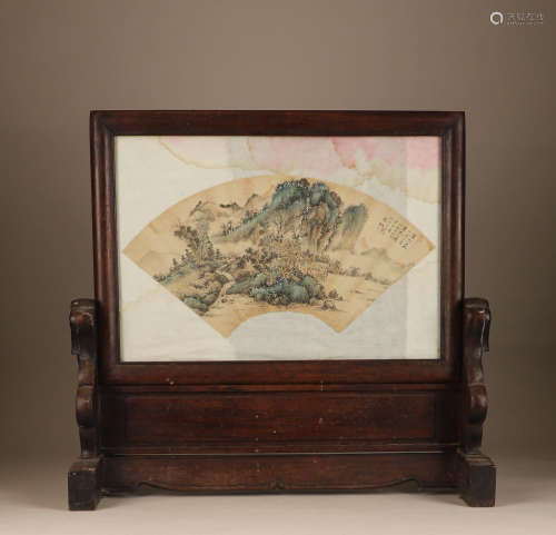 Qiansong landscape painting frame in Qing Dynasty