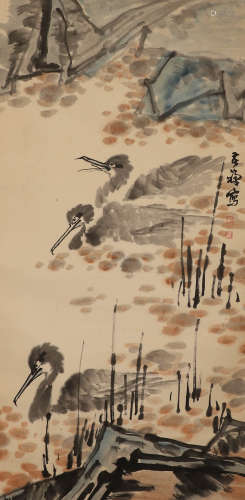 Li kuchan's paper scroll in the Qing Dynasty