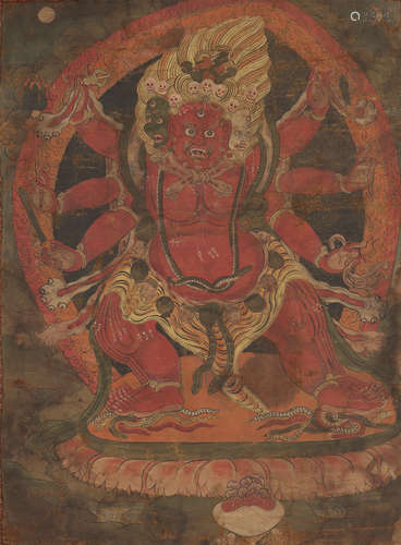 A THANGKA OF HAYAGRIVA, 18TH CENTURY