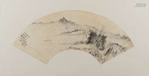 'FISHERMAN IN LANDSCAPE', BY HUA SHANA (1806-1859)