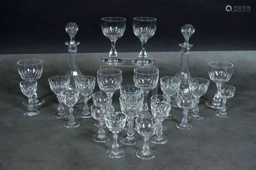 Parties de services de verres