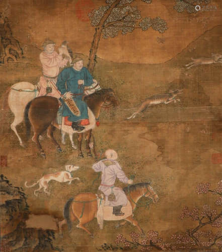 Vertical axis of silk characters in song and Yuan Dynasties