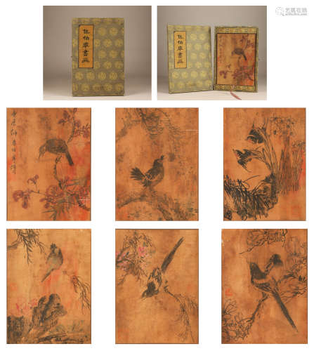 Silk flower and bird paintings of Ren Bonian in the Qing Dyn...