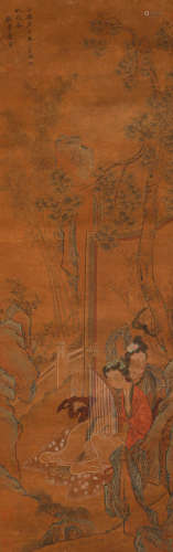 Silk characters of Tang Yin in Ming Dynasty