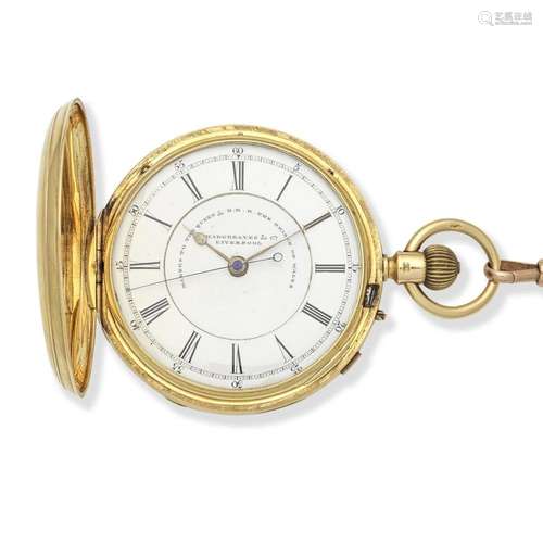 J. Hargreaves & Co, Liverpool. An 18K gold keyless wind ...