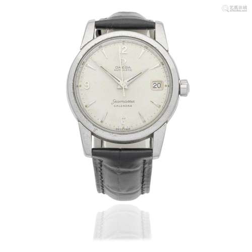 Omega. A stainless steel automatic calendar wristwatch Seama...