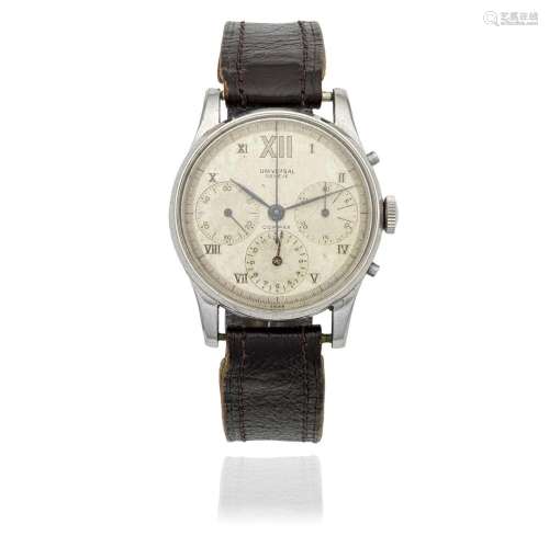 Universal Geneve. A stainless steel manual wind chronograph ...