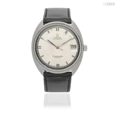 Omega. A stainless steel automatic calendar wristwatch Seama...