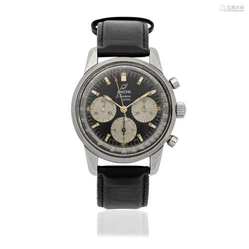 Enicar. A stainless steel manual wind chronograph wristwatch...