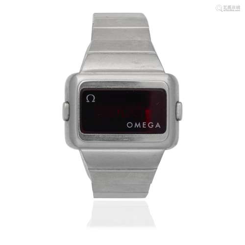 Omega. A stainless steel quartz electronic bracelet watch Ti...