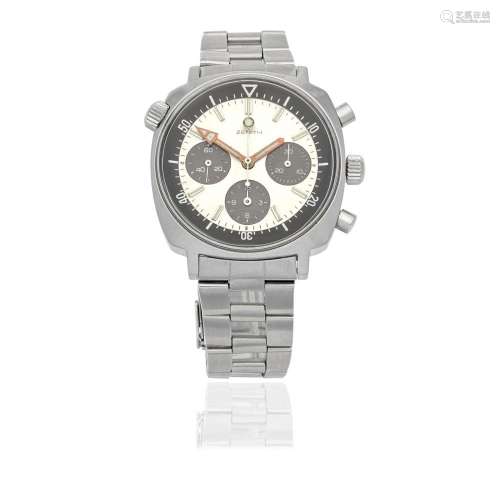 Zenith. A stainless steel automatic chronograph bracelet wat...