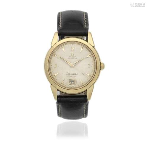 Omega. An 18K gold automatic calendar wristwatch Seamaster, ...