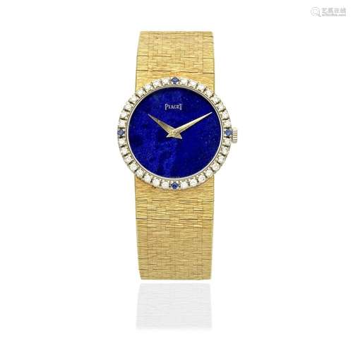 Piaget. A lady's 18K gold, diamond and sapphire set manu...