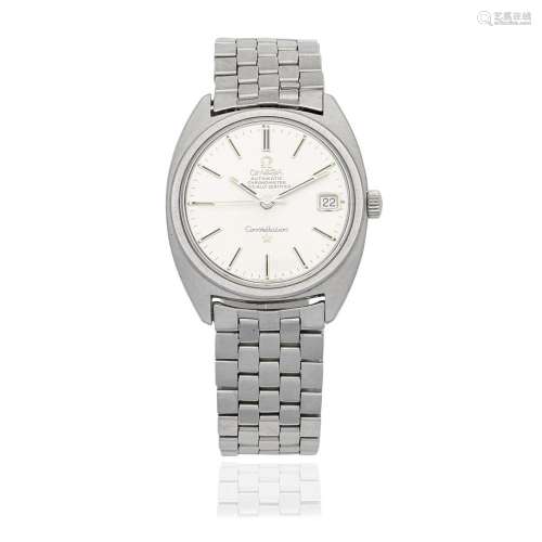 Omega. A stainless steel automatic calendar bracelet watch C...