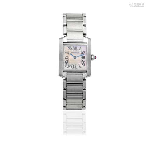 Cartier. A lady's stainless steel quartz bracelet watch ...