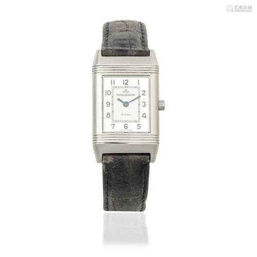 Jaeger-LeCoultre. A lady's stainless steel quartz revers...