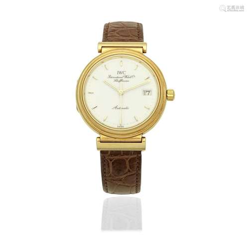 IWC. An 18K gold automatic calendar wristwatch Da Vinci, Ref...