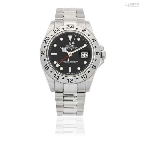 Rolex. A stainless steel automatic calendar bracelet watch w...