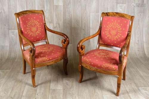 Paire de Fauteuils de Style Restauration