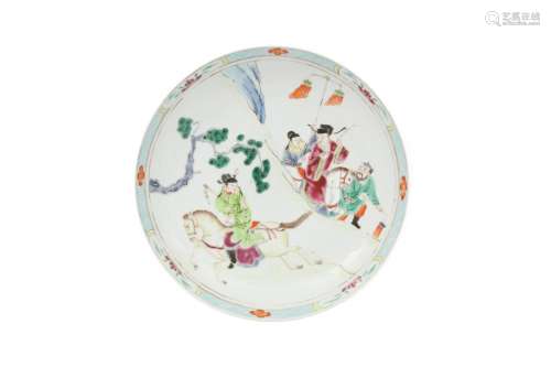 A CHINESE FAMILLE ROSE DISH.