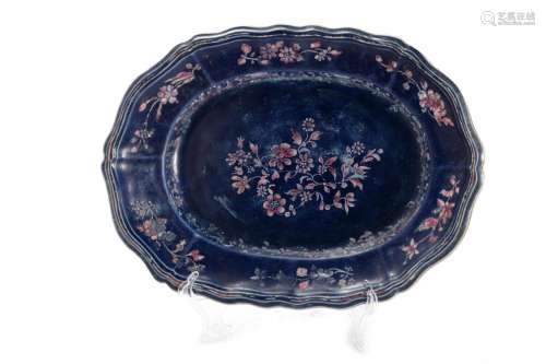 Polychrome porcelain plate with floral decoration, China, la...
