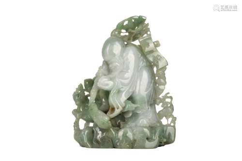 A CHINESE JADEITE FIGURE OF SHOULAO.