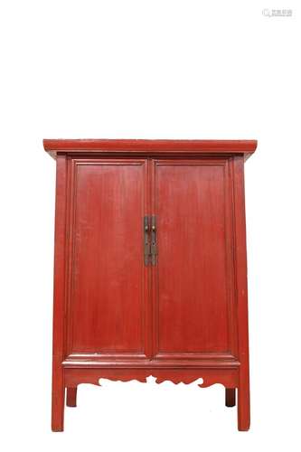 Red lacquered cabinet, 20th century China