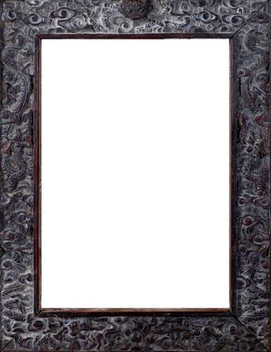 Carved wooden frame with clouds and dragons, China, 19th cen...