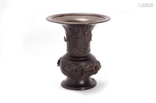 Bronze vase with wide flared rim, China, late Ming dynasty