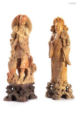 Two soapstone sculptures, China, 19th - 20th centuries