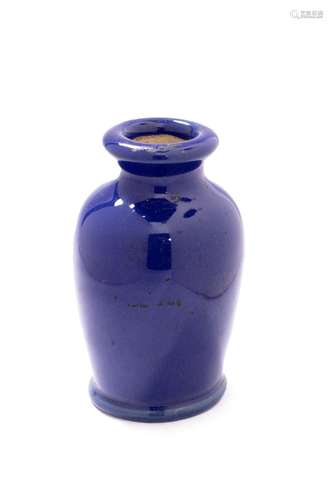 Blue monochrome porcelain vase, China 19th century