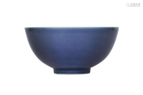 A CHINESE BLUE-GLAZED BOWL.