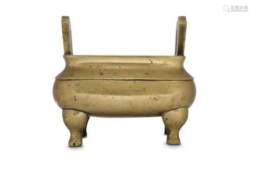 A CHINESE BRONZE RECTANGULAR-SECTION INCENSE BURNER.
