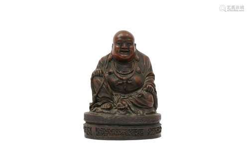 A CHINESE RESIN FIGURE OF BUDAI HESHANG.