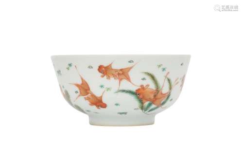 A CHINESE FAMILLE VERTE 'GOLDFISH' BOWL.