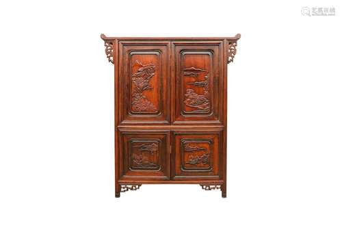 A CHINESE WOOD CABINET.