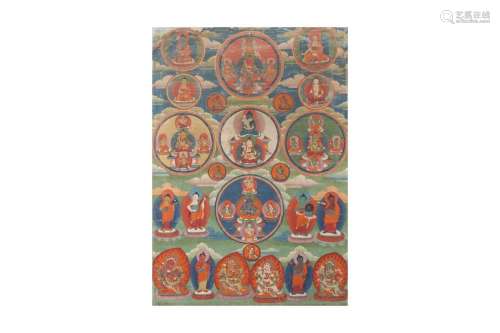 A TIBETAN THANGKA.