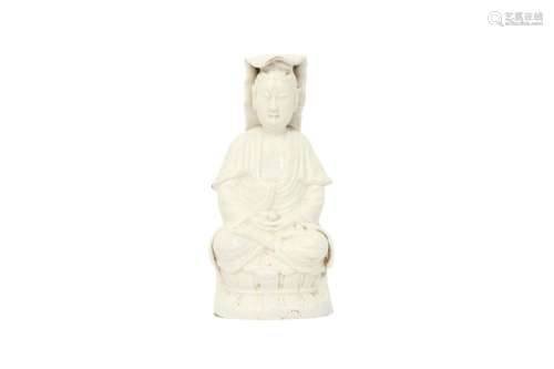 A CHINESE BLANC-DE-CHINE FIGURE OF GUANYIN.