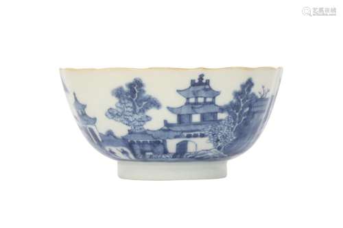 A CHINESE BLUE AND WHITE 'LANDSCAPE' BOWL.