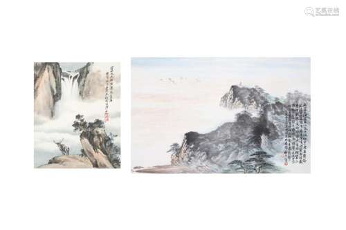 TWO PAINTINGS BY ZHU YIXIONG (I-Hsiung Ju 1923 – 2012).