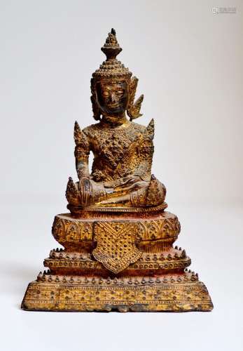 Bouddha royale assis en bronze