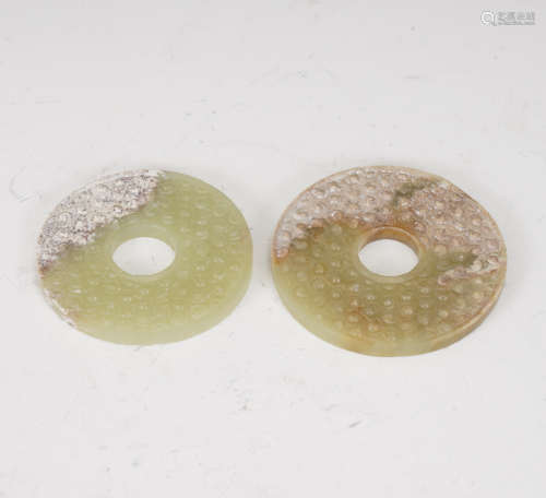 A Pair of Jade Bi Disc