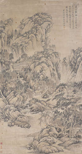 Chinese Landscape Painting by Wang Shimin