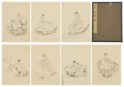 Chinese Figure Painting by Puru
