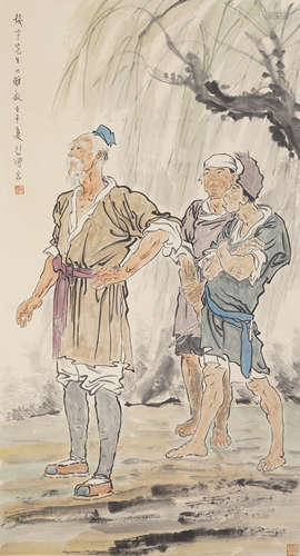 Chinese Figrue Painting by Xu Beihong